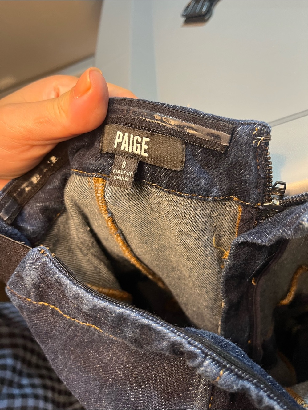 PAIGE Dark Indigo Strapless Denim Jumpsuit - Picture 7 of 7